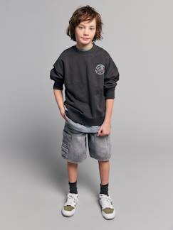 Junge-Shorts-Jungen Jeans-Bermudas Skater, Bundweite verstellbar JONEN