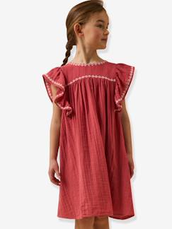 Fille-Robe-Robe longue broderie