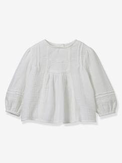 Baby-Hemd, Bluse-Bluse Mädchen Musselin CYRILLUS