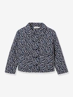 Fille-Pull, gilet, sweat-Veste fleurie