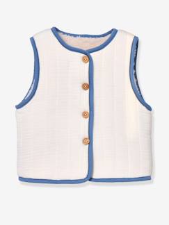 Baby-Mantel, Overall, Ausfahrsack-Baby Weste aus Teddyfleece CYRILLUS