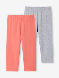 Mädchen-Leggings-2er-Pack Mädchen 3/4-Leggings BASICS