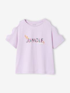 Mädchen-T-Shirt Mädchen JUNGLE mit Cut-Outs