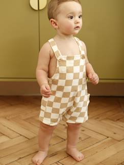 Garçon-Salopette courte bébé molleton imprimé