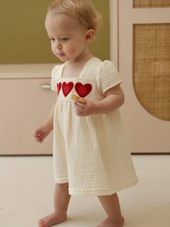Bébé-Robe bébé fille crochet cœurs