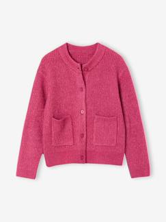 Mädchen-Pullover, Strickjacke, Sweatshirt-Strickjacke Mädchen flauschiger Strick