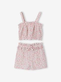 Mädchen-Set aus Top und Shorts Mädchen, Baumwoll-Musselin