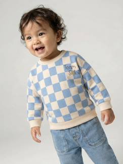 Baby-Pullover, Strickjacke, Sweatshirt-Sweatshirt-Baby Karo-Sweatshirt TEAM SOLEIL