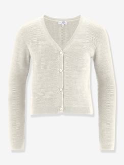 Fille-Pull, gilet, sweat-Cardigan en tricot à motif avec décolleté en V pour filles Happy Girls