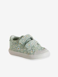 Chaussures-Chaussures fille 23-38-Baskets scratchées bébé fille en toile