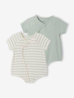 2er-Pack Baby Shirt-Bodys aus Ripp, personalisierbar