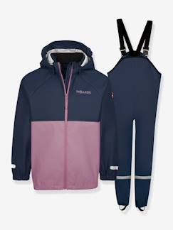 Mädchen-Mantel, Jacke-Daunenjacke-Kinder-Set aus Regenjacke und Regenhose, hoher Bund, XT Serie TROLLKIDS