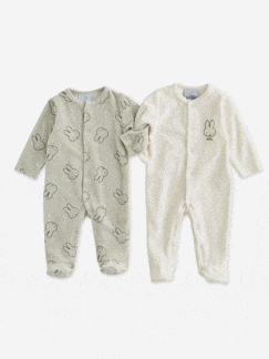 2er-Set Baby Samt-Schlafanzüge HASE MIFFY