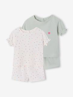Bébé-Lot 2 pyjashorts fille pratique