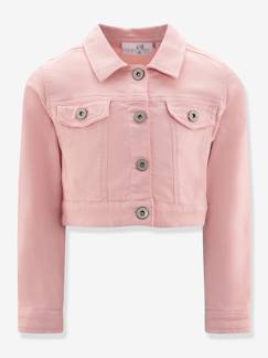 Mädchen-Mantel, Jacke-Kurze Jeansjacke Mädchen Happy Girls