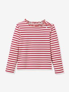 Fille-T-shirt manches longues rayé