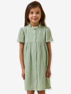 Fille-Robe-Robe courte gaze de coton