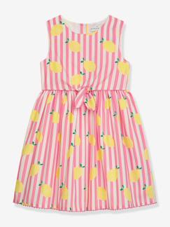 Fille-Robe-Robe sans manches, rayures & citrons fille DANAMADE