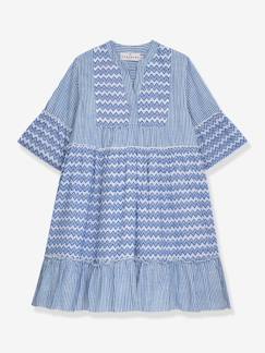 Fille-Robe-Robe à motif zigzag, doublée, fille, DANAMADE