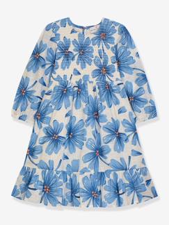 Fille-Robe-Robe à motif fleuri, manches longues, fille, DANAMADE
