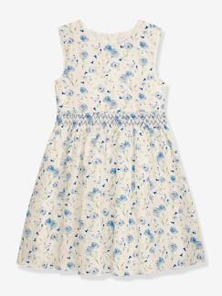 Fille-Robe-Robe d'été à motif fleuri, taille smockée fille DANAMADE