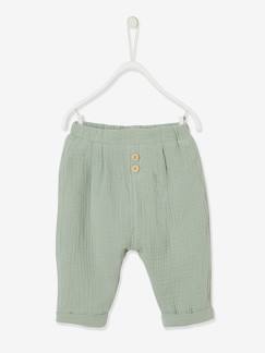 Les matières-Pantalon coupe sarouel en gaze de coton bébé garçon