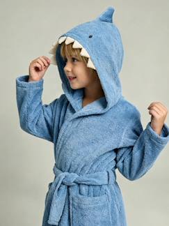Garçon-Peignoir enfant REQUIN personnalisable, avec coton recyclé