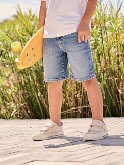 Junge-Shorts-Jungen Jeansbermudas, Bundweite verstellbar