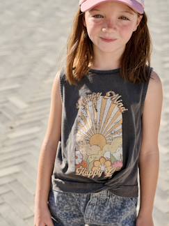 Fille-T-shirt, sous-pull-T-shirt fille imprimé