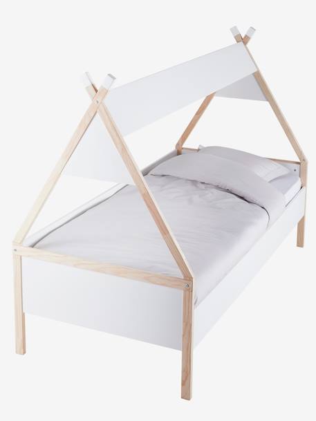 Lit Tipi Cochise Blanc Bois Chambre Et Rangement Lit Tipi Cochise Blanc Bois Chambre Et Rangement
