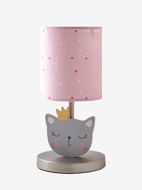 Lampe De Chevet Princesse Chat Rose Linge De Maison Et Decoration