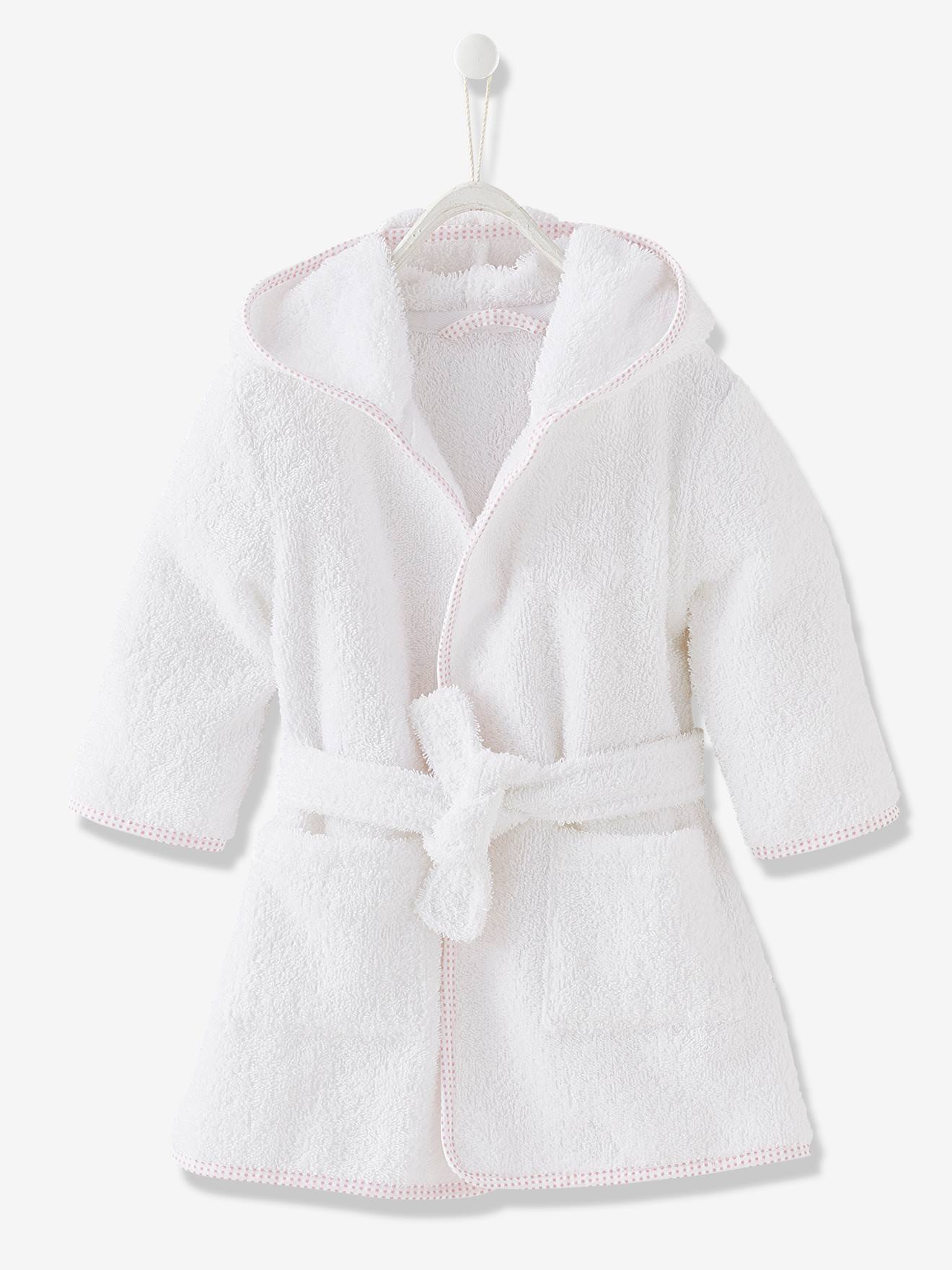 Peignoir De Bain Bebe Personnalisable Blanc Bebe