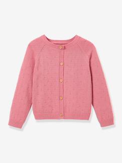Fille-Pull, gilet, sweat-Cardigan fille points fantaisie