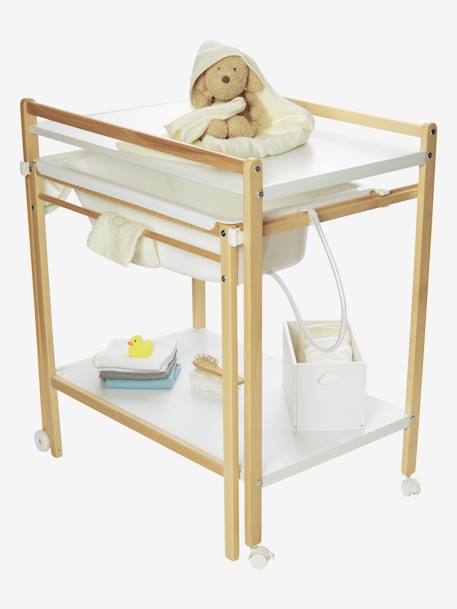 Table A Langer Avec Baignoire Integree Vertbaudet Magictub Naturel Blanc Chambre Et Rangement