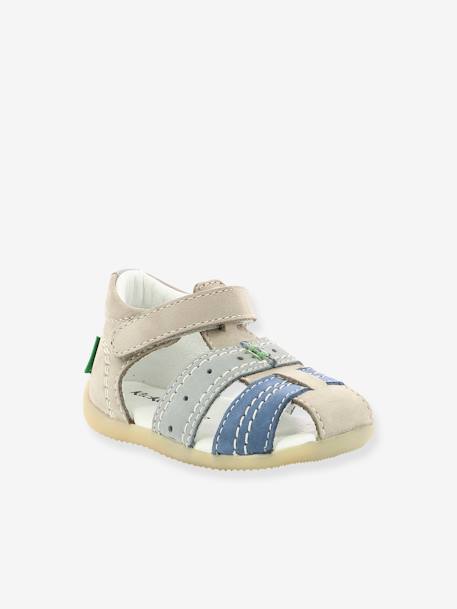 Sandales Cuir Bebe Garcon Bigbazar 2 Kickers Gris Chaussures