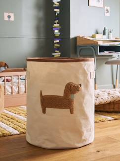 Chambre et rangement-Panier rangement motif chien sherpa