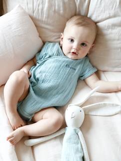 Soldes vertbaudet-Bébé-Body bébé personnalisable en gaze de coton