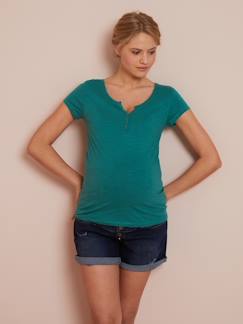 Umstandsmode-Stillmode-Kollektion-Henley-Shirt für Schwangerschaft und Stillzeit