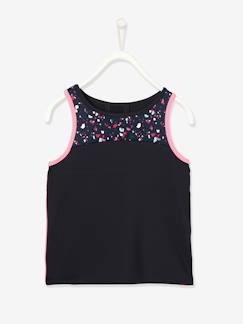 Fille-T-shirt, sous-pull-T-shirt-Débardeur de sport fille effet 2 en 1