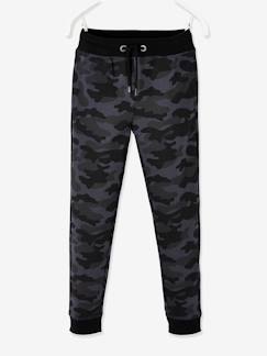 Hiver-Pantalon de sport garçon en molleton motif camouflage
