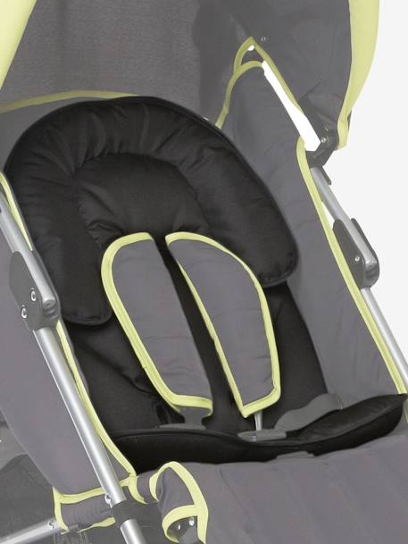 Coussin réducteur VERTBAUDET pour poussette Bleu denim imprimé étoiles+Noir 