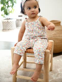 Jumpsuits-Babyset aus Latzhose & Haarband, Mädchen
