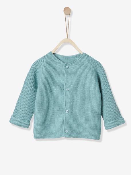 Cardigan Point Mousse Bebe Cyrillus Vert Cendre Bebe Cardigan Point Mousse Bebe Cyrillus Vert Cendre Bebe