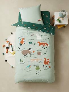Linge de maison et décoration-Linge de lit enfant-Pack fourre de duvet + taie d'oreiller enfant Bio* collection CLASSE VERTE