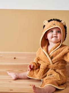 Frühling im Kinderzimmer-Baby Bademantel „Löwe“, personalisierbar