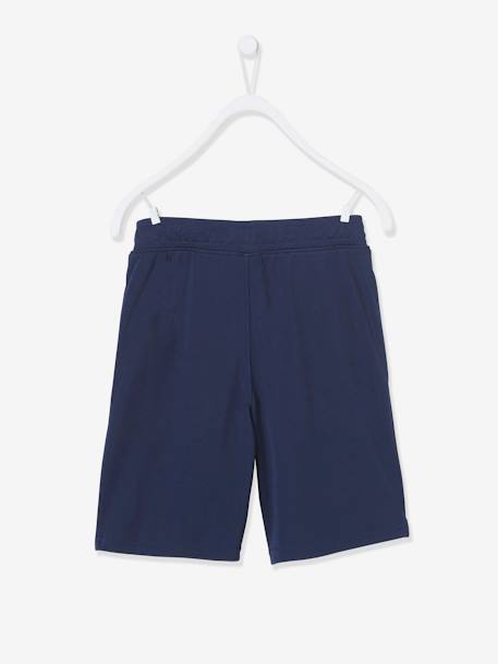 Short de sport garçon Numéro 10 en matière technique MARINE+noir 