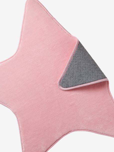 Kinderteppich in Sternform Blau+Grau+Rosa 