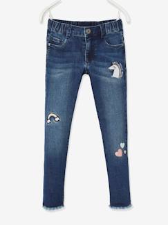Unsere leicht anzuziehenden Hosen-Mädchen Jeans mit Schlupfbund