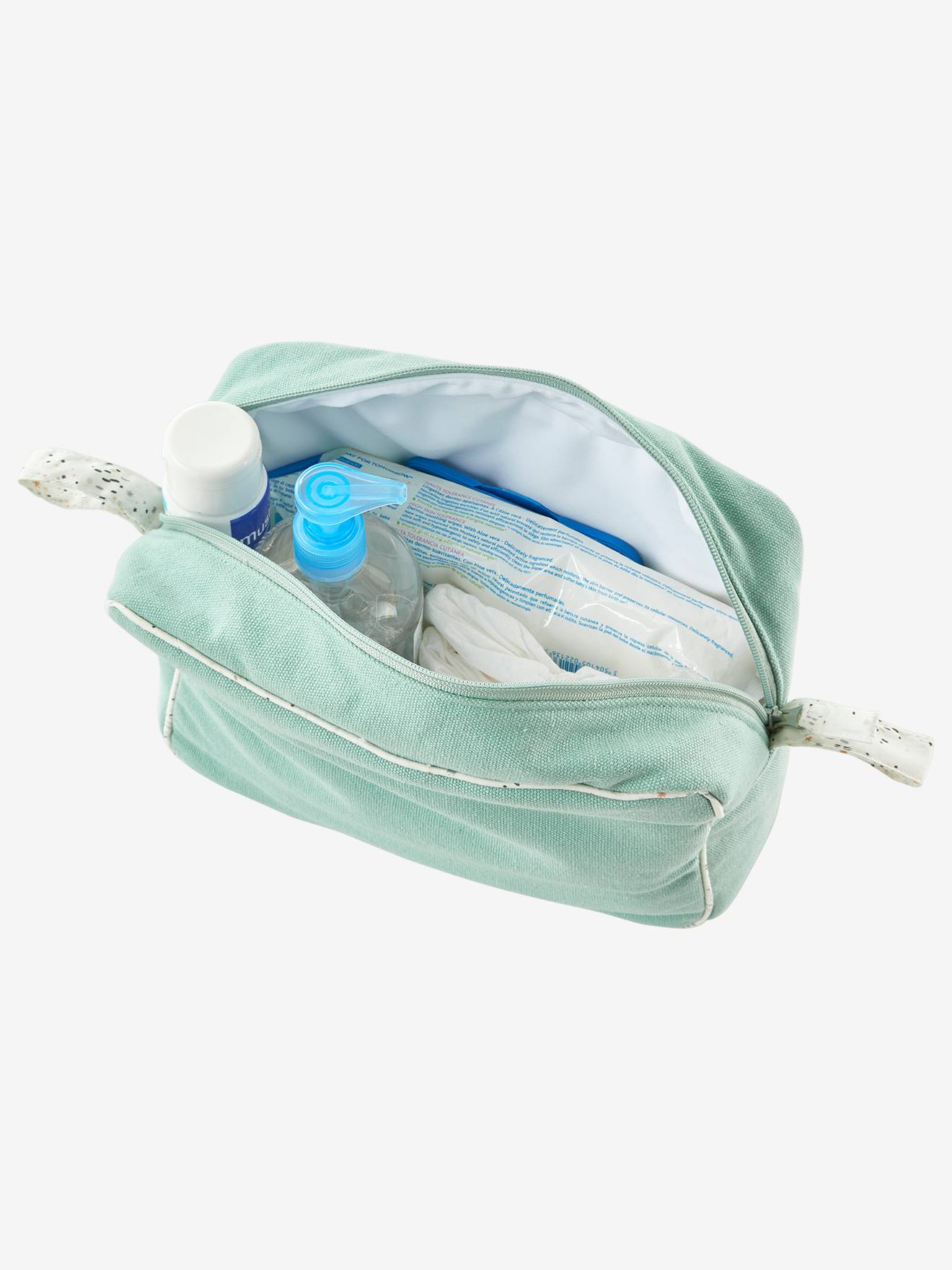 Trousse De Toilette Personnalisable Vert Puericulture