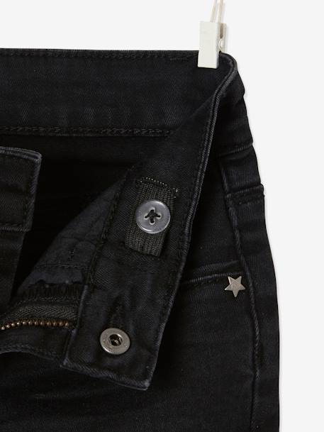 Mädchen Slim-Fit-Jeans „waterless“, Hüftweite REGULAR SCHWARZ 